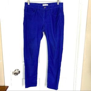 Madewell Skinny Corduroy Pants Royal Blue 28 x 32